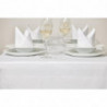 White tablecloth with satin band 1780 x 3650mm - Mitre Luxury - Fourniresto