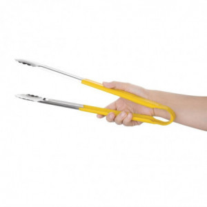 405mm yellow serving tongs - Vogue - Fourniresto