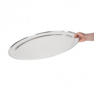 Plat de service ovale inox - 250mm - Olympia - Fourniresto