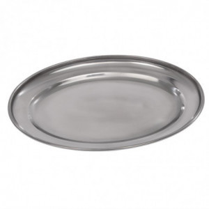 Plat de service ovale inox - 407mm - Olympia - Fourniresto