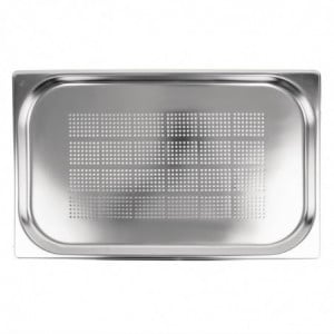 Gastronorm stainless steel perforated tray GN 1/1 150mm - Vogue - Fourniresto