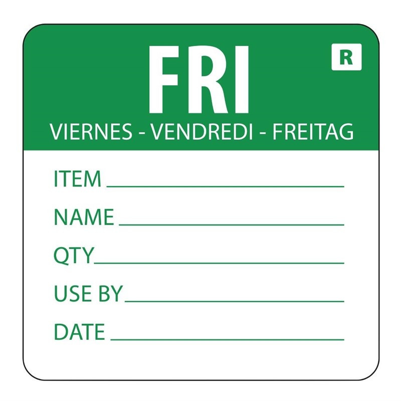 Abnehmbares Etikett "Freitag" - Vogue