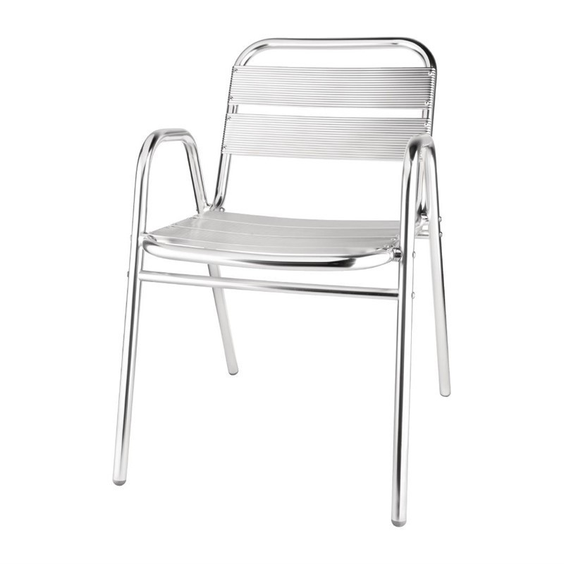 Fauteuils empilables Alu - Lot de 4 - Bolero - Fourniresto