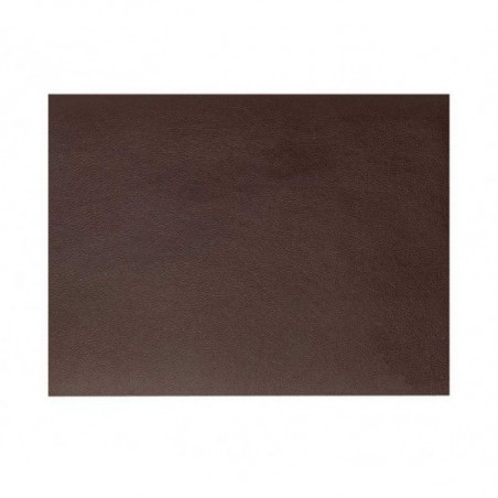 Rectangular Brown Grained Leather Placemat Rinia - 45X30 Cm - Lacor