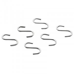 Crochets en Inox pour Penderie Murale - Lot de 6