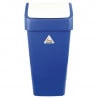 Blue Polypropylene Swing Lid Bin 50 L - Scot Young - Fourniresto