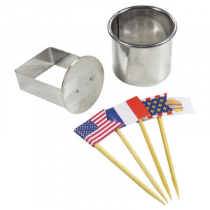 Mini-Burger Kit with Bamboo Flag Picks - Tellier