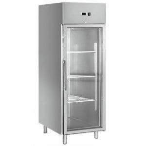 Positive Glas-Kühlschrank 650 L Umluftkühlung