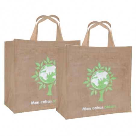 Jute-Tragetasche "Mein Natur-Tragetasche" - Packung mit 25