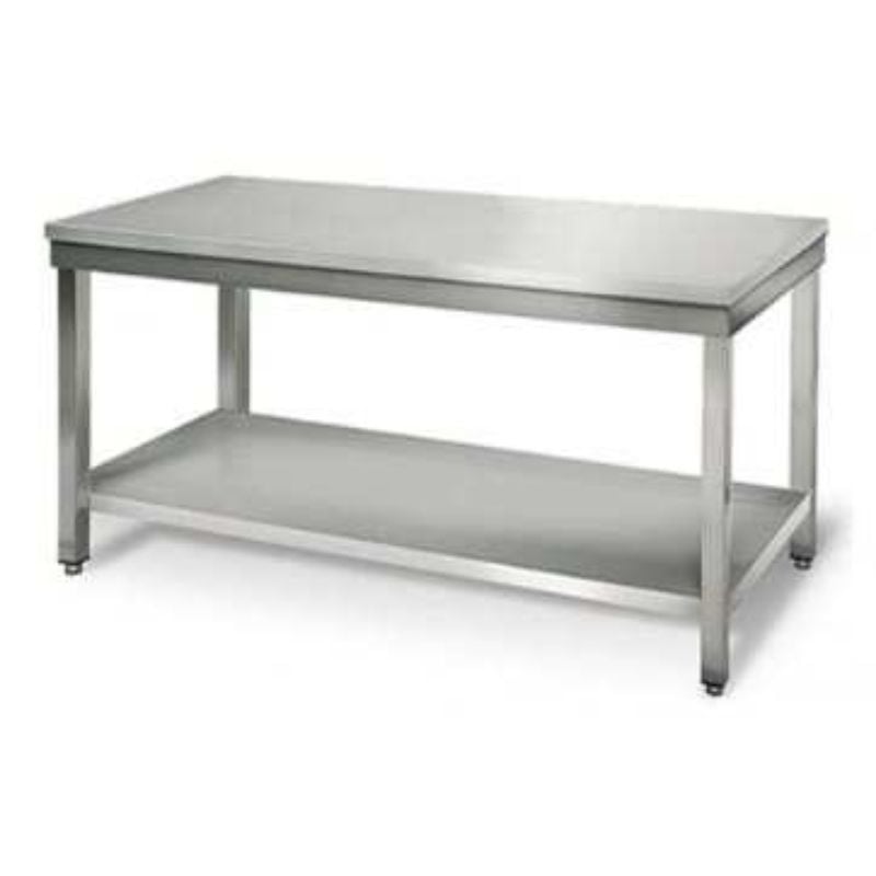 Stainless Steel Table with Shelf - D 700 mm - W 2000 mm Stainless Steel Table with Shelf - D 700 mm - W 2000 mm