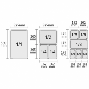 Bac Gastronorme GN 1/1 - 9 L - P 65 mm