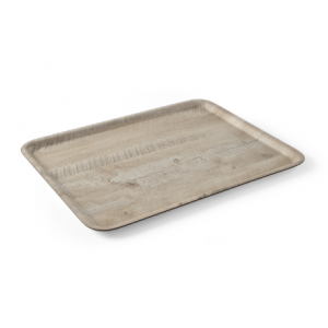 Melamine Printed Light Wood Service Tray - 430 x 330 mm