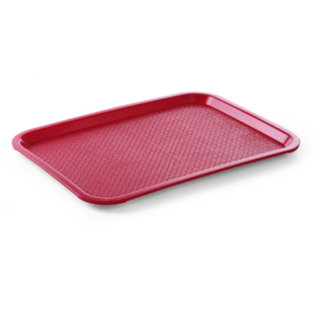 Plateau Rectangulaire Fast Food - Petit Modèle 265 x 345 mm - Rouge