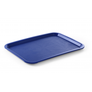 Rechteckiges Tablett Fast Food - Kleines Modell 265 x 345 mm - Blau