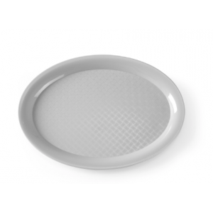 Serviertablett Fast Food Oval - Grau