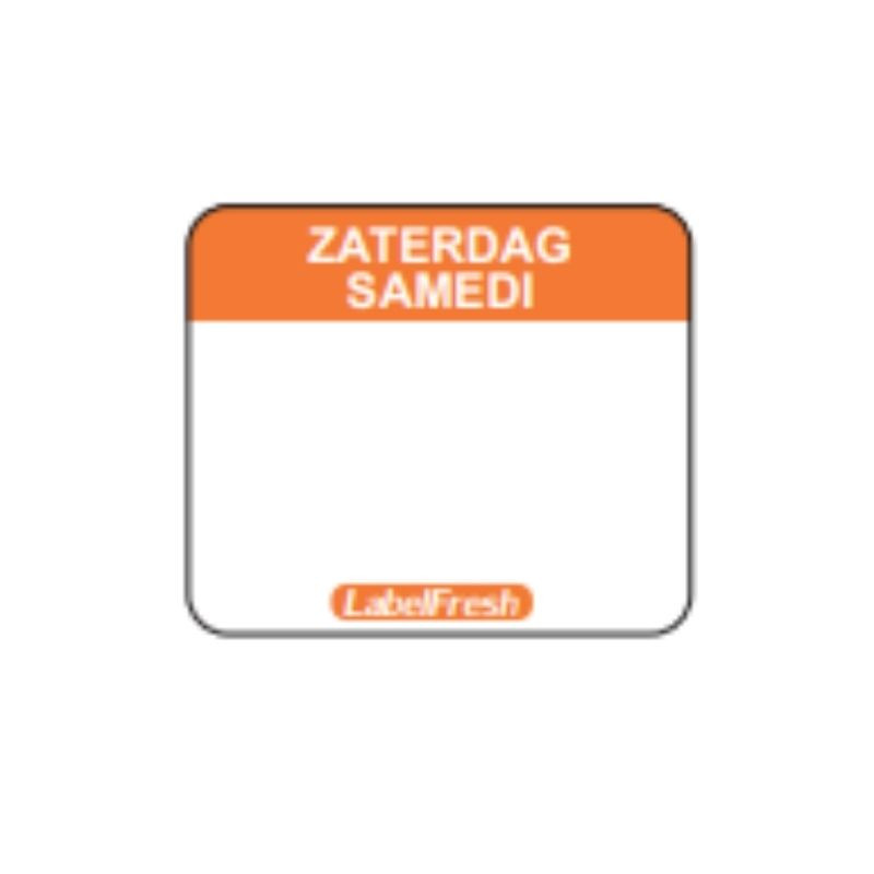 Etiquette de Traçabilité Label FreshEasy - Samedi - 30 x 25 mm - Lot de 1000