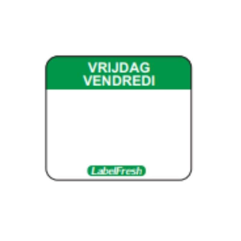 Traceability Label FreshEasy - Friday - 30 x 25 mm - Pack of 1000 - LabelFresh