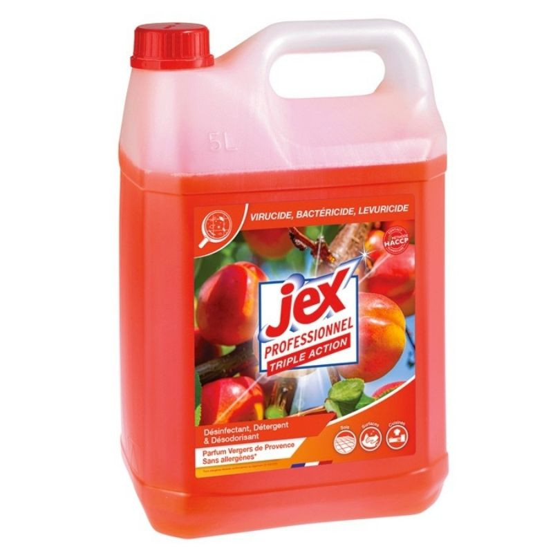 Nettoyant Désinfectant Triple Action - Parfum Vergers de Provence - 5 L - Jex