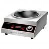 Induktionswok Pro 3500 W Edelstahl — Konkave Zone Ø227