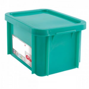 Rechteckiger Behälter 15 L mit Deckel HACCP - Grün - Gilac