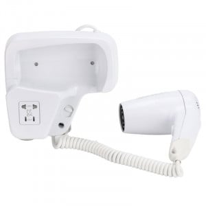 Wall-Mounted Hair Dryer 1100 W White — Hotel & Spa