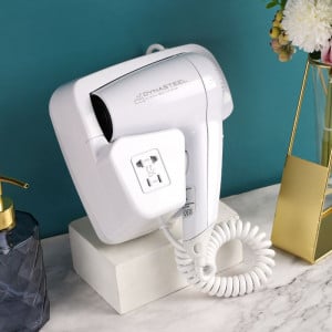 Wall-Mounted Hair Dryer 1100 W White — Hotel & Spa