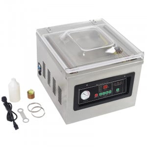 Vakuumverpackungsmaschine mit Glocke 900 W - Schweißnaht 400 mm Edelstahl