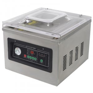 Vakuumverpackungsmaschine mit Glocke 900 W - Schweißnaht 400 mm Edelstahl