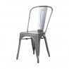 Metallic Grey Steel Chairs - Set of 4 - Bolero