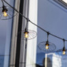 Outdoor String Light with Steel Lampshade and Filament Bulb - Chic Cage Light - Lumisky