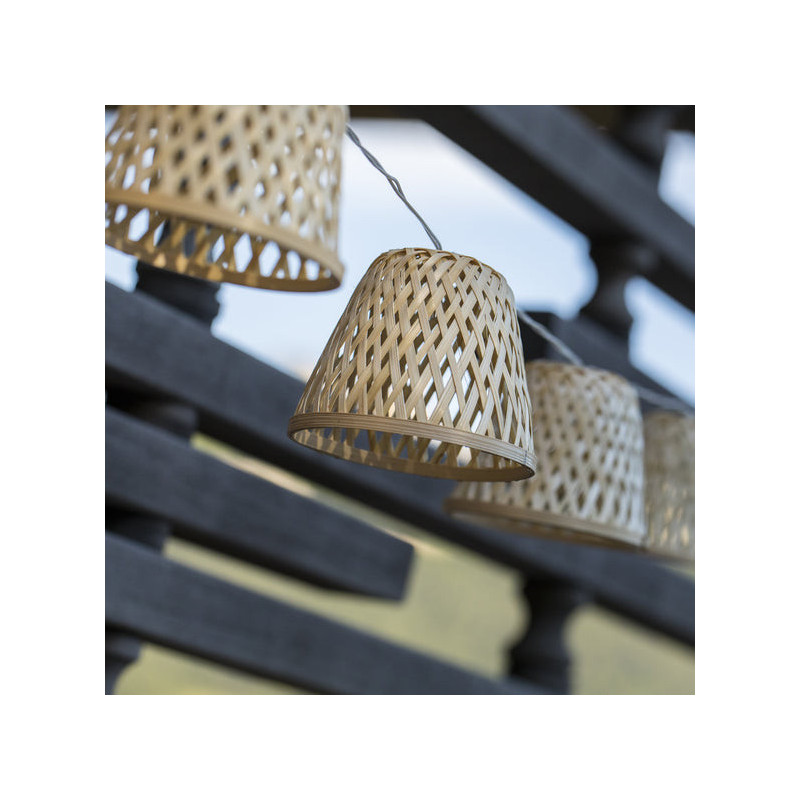 Guirlande Lumineuse Bambou Solaire et Prise LED - Chill Hybrid - Lumisky