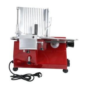 Schwerkraft-Schneidemaschine für Schinken Ø 220 mm 120 W Rot