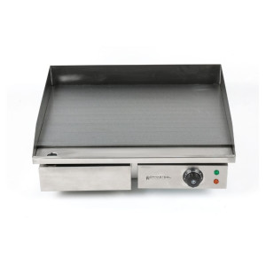 Dynasteel Professional Electric Griddle - Smooth 55 cm: Stainless steel plate, even and fast cooking