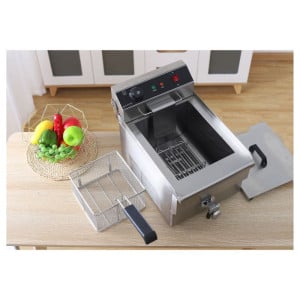 Professionelle Fritteuse 13 L 3000 W mit Ablass - Edelstahl