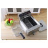 Professional Deep Fryer 13 L 3000 W with Drain - Stainless Steel