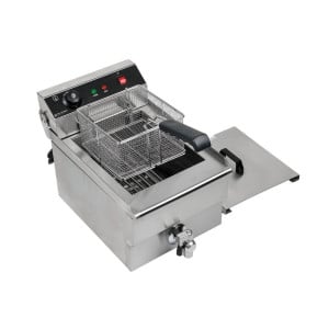 Professionelle Fritteuse 13 L 3000 W mit Ablass - Edelstahl