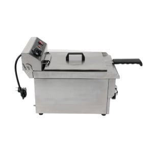Professionelle Fritteuse 13 L 3000 W mit Ablass - Edelstahl