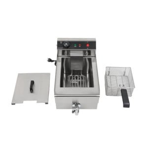 Professionelle Fritteuse 13 L 3000 W mit Ablass - Edelstahl