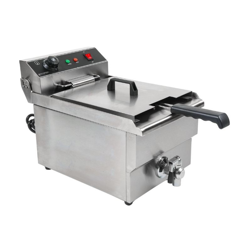 Professionelle Fritteuse 13 L 3000 W mit Ablass - Edelstahl