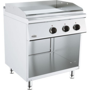 Chrome Electric Griddle on Cabinet - Series 700 - 800 mm - CombiSteel