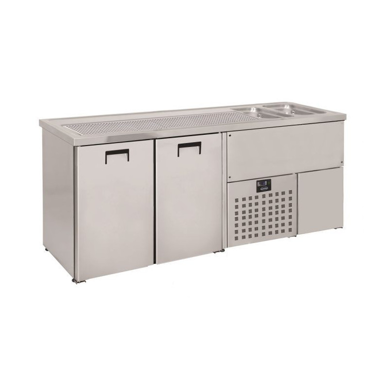 2-Door Beer Cooler - 2 Taps on the Right - CombiSteel