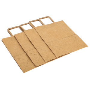 Tragetasche Kraftpapier 26 x 14 x 33 cm - Packung mit 250 Stück - Dynasteel