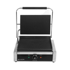 Grill Panini Grande Surface de Chauffe Rainurée - Dynasteel: performances exceptionnelles et utilisation pratique pour professio