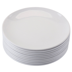 Runder Melaminteller Ø 17,7 cm Weiß - Set von 10