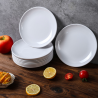 Runder Melaminteller Ø 17,7 cm Weiß - Set von 10