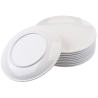 Runder Melaminteller Ø 17,7 cm Weiß - Set von 10
