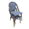 Chaise Style Parisien en Rotin Bleu - Lot de 2 - Bolero