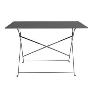 Table de Terrasse Pliable Noire - 1100 x 700 mm - Bolero