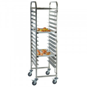 Edelstahl-Backblechwagen 16 Ebenen - 600 x 400 mm - Aufbereitet