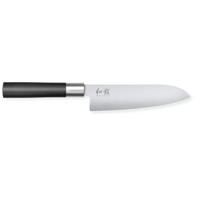 Couteau Santoku Kai Wasabi Black 16,5 cm - Coupe précise et polyvalente